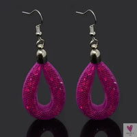 Handmade Shiny Crystal Dangle/Drop Earrings for Women and Girls in Montana, Light Purple, Fuchsia, White, etc.