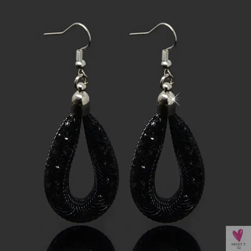 Handmade Shiny Crystal Dangle/Drop Earrings for Women and Girls in Montana, Light Purple, Fuchsia, White, etc.