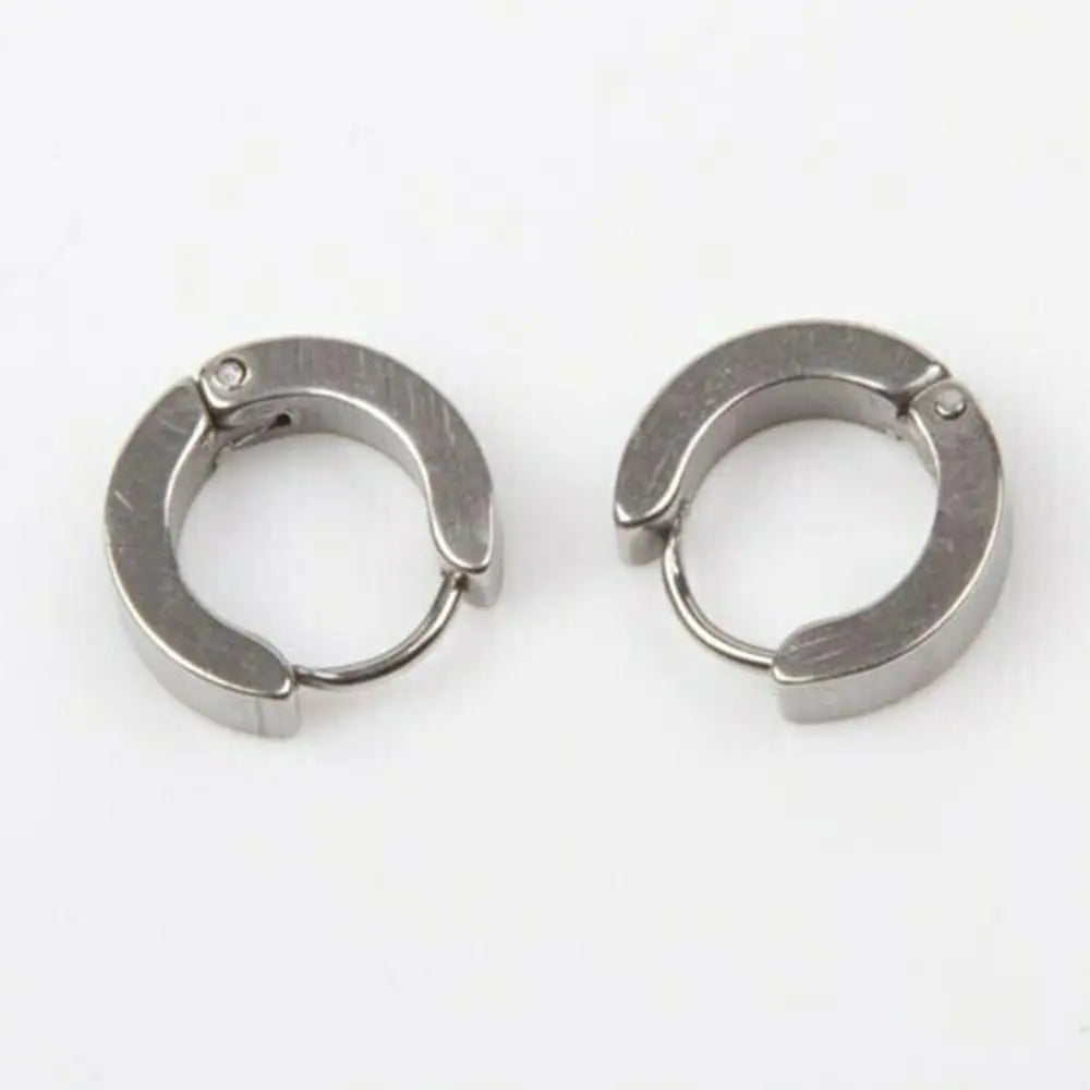 Cool Men and Women's (Unisex) Stainless Steel Stud Earrings In Blue, Black, Gold & Silver - 1 Pair Earrings