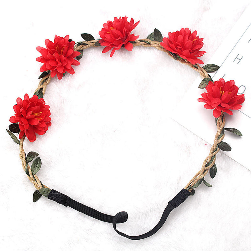 1 Piece Floral Garland, Princess Head Wreath/Crown Head Wear for Women and Girls