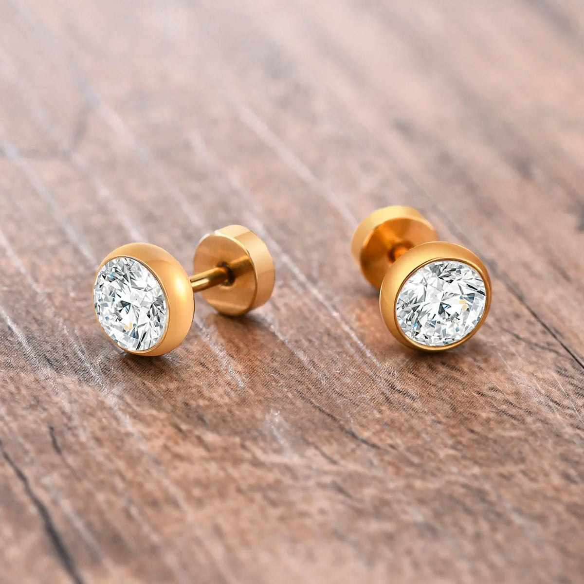 Stud Earrings in Stainless Steel for Men and Women - Hip Hop Earrings