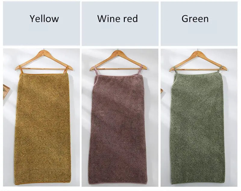 Bath Towel Robe for Women & Girls - Soft and Wearable, Fast Drying in Solid Colors