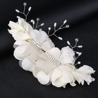 White Flower Combs for Women and Girls - Elegant Fashionable Hair Combs in Lace