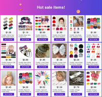 20 Piece Hair Accessory Assortment for Babies and Girls - Bows, clips and pins