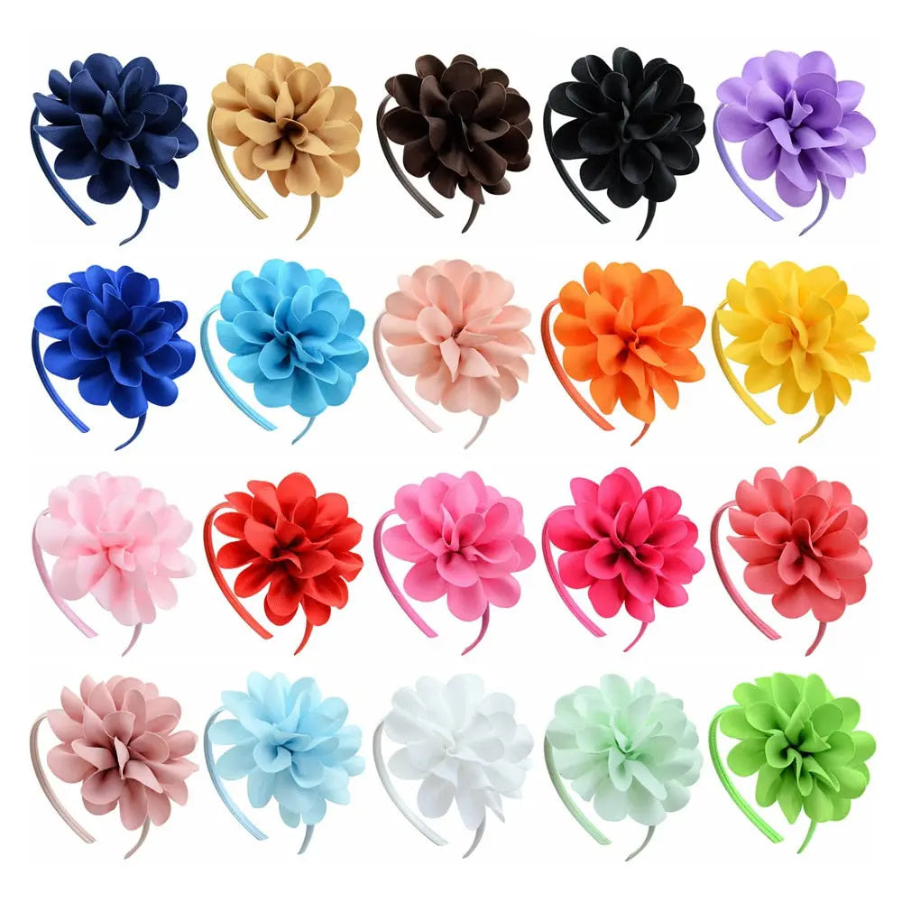 Colorful Big Ribbon Flower Hair Band/Bow for Girls, Teens and Tweens