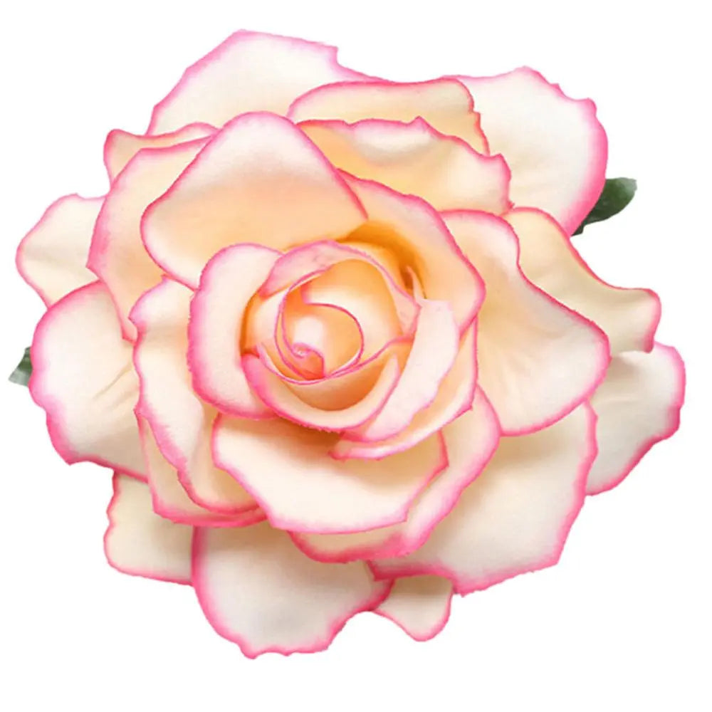 Charming Multicolor Rose Hair Clip - 7 to10 cm in Size for Women and Girls