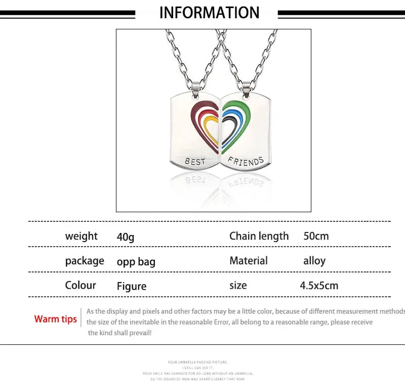 Best Friend Pendant Necklace - Big Sis, Middle Sis and Little Sis - Girls