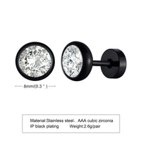 Stud Earrings in Stainless Steel for Men and Women - Hip Hop Earrings