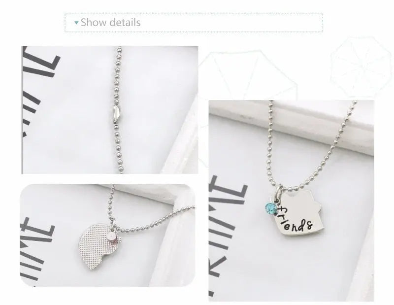 Best Friend Pendant Necklace - Big Sis, Middle Sis and Little Sis - Girls