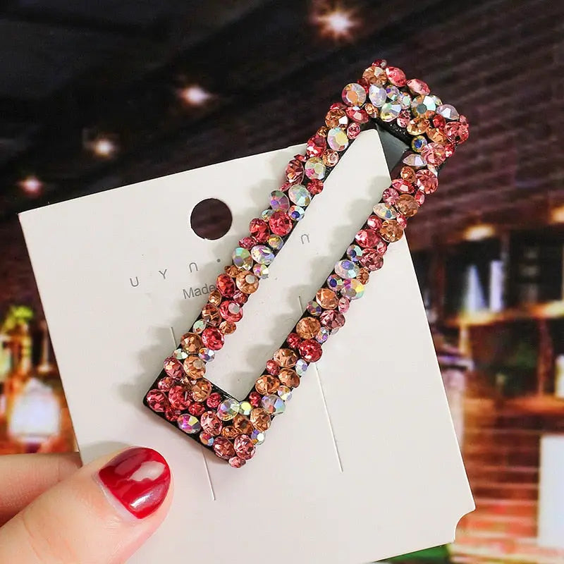 Pearl Hair Clips for Women and Girls - Heart Shape, Crystal Hair Accessories