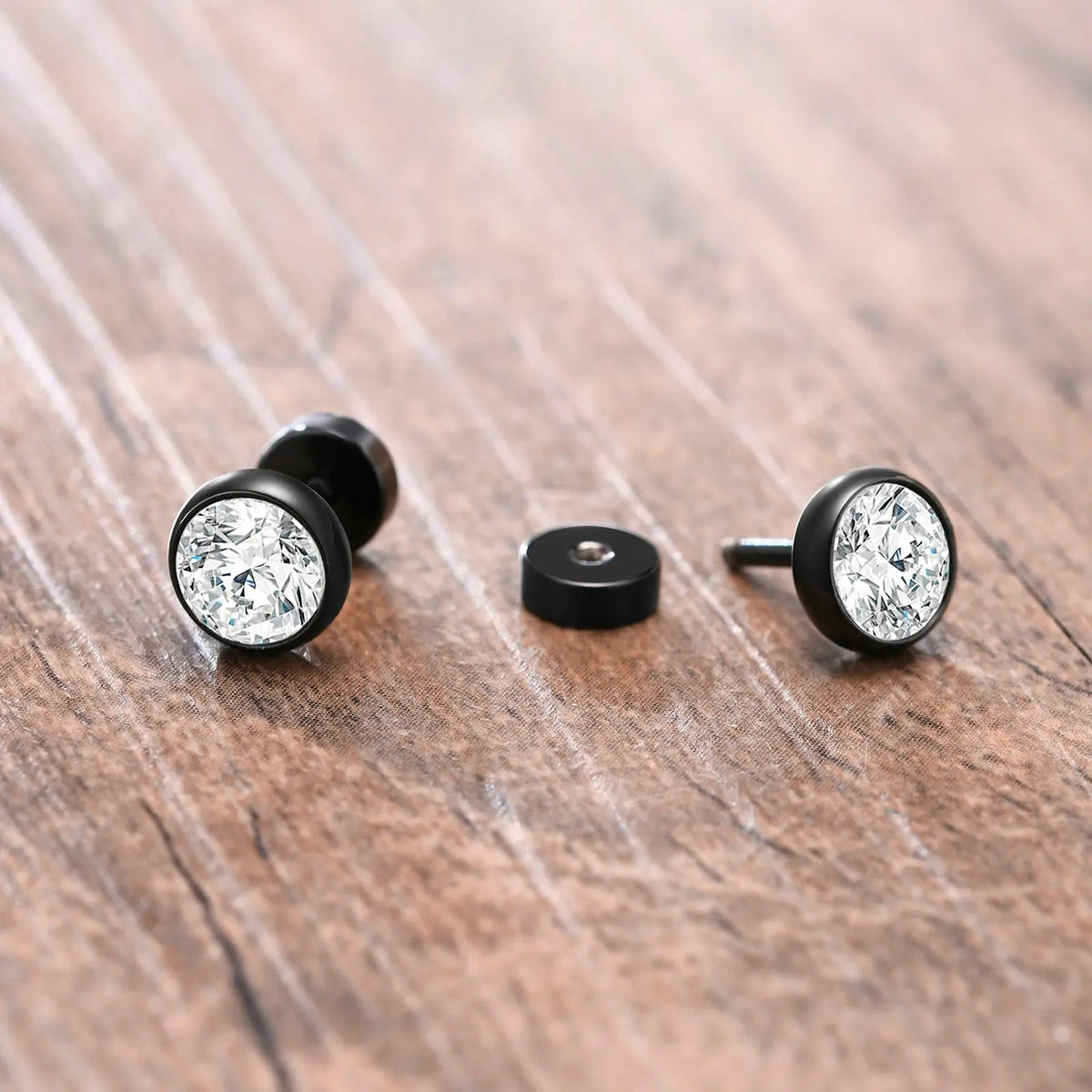 Stud Earrings in Stainless Steel for Men and Women - Hip Hop Earrings