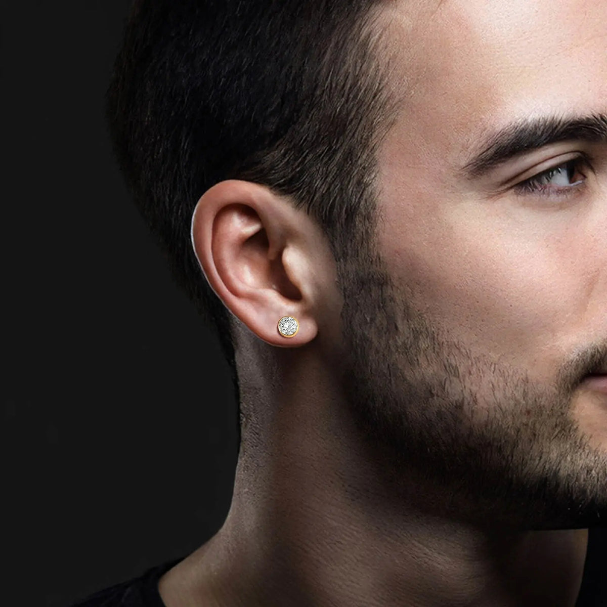 Stud Earrings in Stainless Steel for Men and Women - Hip Hop Earrings