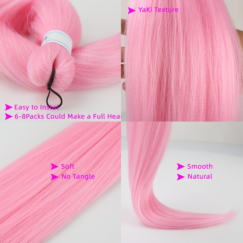 Natifah Synthetic Hair Extension Braids (3 Pcs Lot) for Women and Girls, Synthetic Kanekalon Hair For Braids