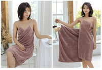 Bath Towel Robe for Women & Girls - Soft and Wearable, Fast Drying in Solid Colors