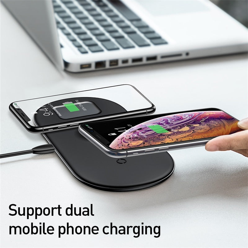3 in 1 Qi Wireless Charger For Phone/Watch/Pods - 18W 3.0 Power Fast Charging for Apple fans, Headphones with Light