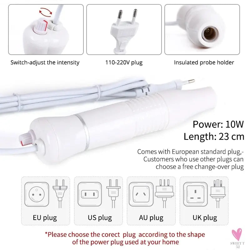 High Frequency Facial Machine For Hair and Face Treatment for Women and Men - Skin Care