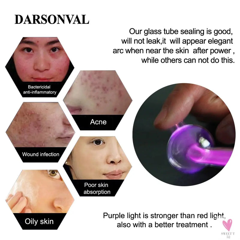 High Frequency Facial Machine For Hair and Face Treatment for Women and Men - Skin Care