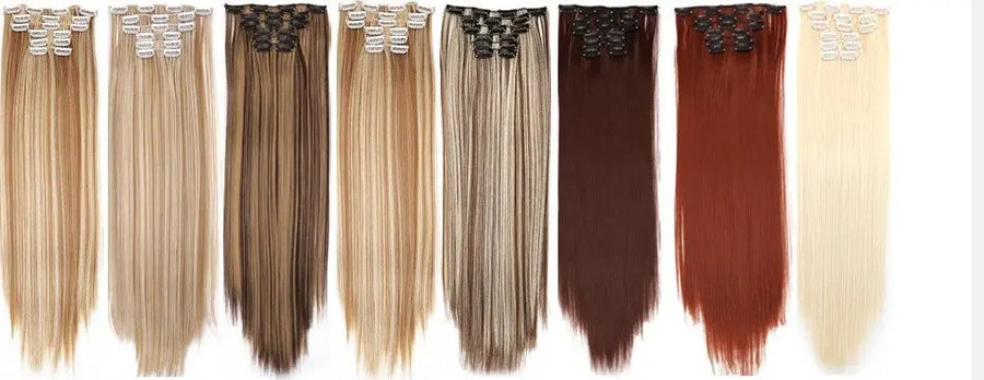 Long Straight Clip-in Synthetic Hair Extensions for Women and Girls