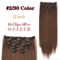 Long Straight Clip-in Synthetic Hair Extensions for Women and Girls