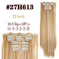 Long Straight Clip-in Synthetic Hair Extensions for Women and Girls