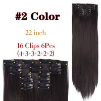 Long Straight Clip-in Synthetic Hair Extensions for Women and Girls