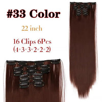 Long Straight Clip-in Synthetic Hair Extensions for Women and Girls