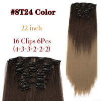 Long Straight Clip-in Synthetic Hair Extensions for Women and Girls