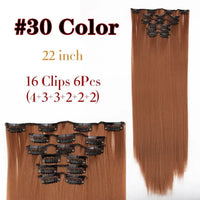 Long Straight Clip-in Synthetic Hair Extensions for Women and Girls
