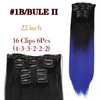 Long Straight Clip-in Synthetic Hair Extensions for Women and Girls
