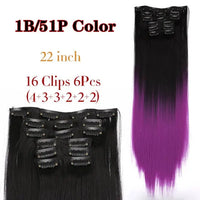 Long Straight Clip-in Synthetic Hair Extensions for Women and Girls