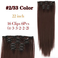 Long Straight Clip-in Synthetic Hair Extensions for Women and Girls