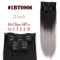 Long Straight Clip-in Synthetic Hair Extensions for Women and Girls