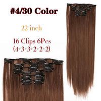 Long Straight Clip-in Synthetic Hair Extensions for Women and Girls