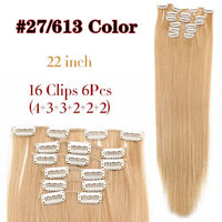 Long Straight Clip-in Synthetic Hair Extensions for Women and Girls