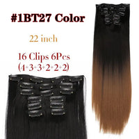 Long Straight Clip-in Synthetic Hair Extensions for Women and Girls