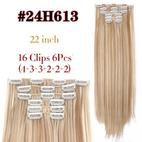 Long Straight Clip-in Synthetic Hair Extensions for Women and Girls