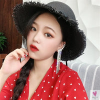 Long Tassel Rhinestone/Crystal Drop/Dangle Earrings for Women and Girls in Gold and Silver - Fashion Jewelry