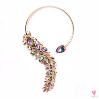 Luxurious Bohemian Crystal Statement Necklace for Women and Girls - Multicolor