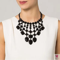 Luxurious Bohemian Crystal Statement Necklace for Women and Girls - Multicolor