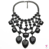 Luxurious Bohemian Crystal Statement Necklace for Women and Girls - Multicolor