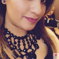 Luxurious Bohemian Crystal Statement Necklace for Women and Girls - Multicolor