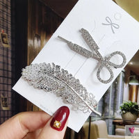 Luxury Crystal Hair Pin/Clip Sets for Women and Girls - 1 to 3 Pieces in Gold or Silver