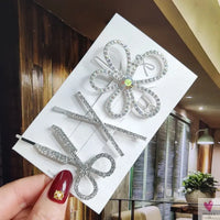 Luxury Crystal Hair Pin/Clip Sets for Women and Girls - 1 to 3 Pieces in Gold or Silver