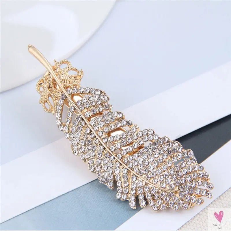 Luxury Crystal Hair Pin/Clip Sets for Women and Girls - 1 to 3 Pieces in Gold or Silver