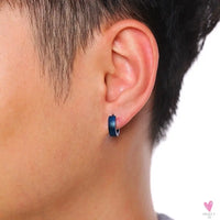 Men and Women's Stainless Steel Small Hoop "Huggie" Earrings - Unisex Ear Accessory in 4 Colors
