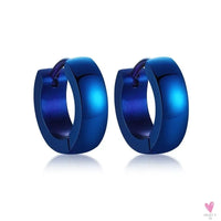 Men and Women's Stainless Steel Small Hoop "Huggie" Earrings - Unisex Ear Accessory in 4 Colors