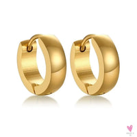 Men and Women's Stainless Steel Small Hoop "Huggie" Earrings - Unisex Ear Accessory in 4 Colors