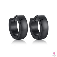 Men and Women's Stainless Steel Small Hoop "Huggie" Earrings - Unisex Ear Accessory in 4 Colors