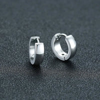 Men and Women's Stainless Steel Small Hoop "Huggie" Earrings - Unisex Ear Accessory in 4 Colors