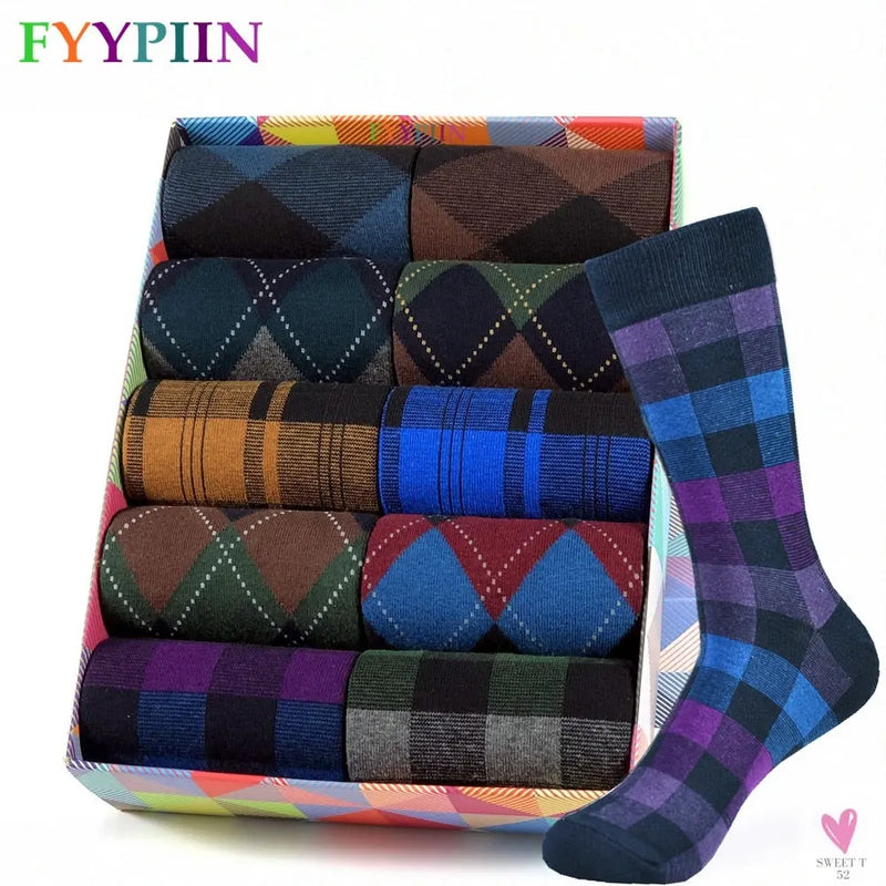 Men's Dress Socks Fashion - Black Patterned Cotton, Colorful Socks for Men and Boys. Great  Gifts-Socks-SWEET T 52